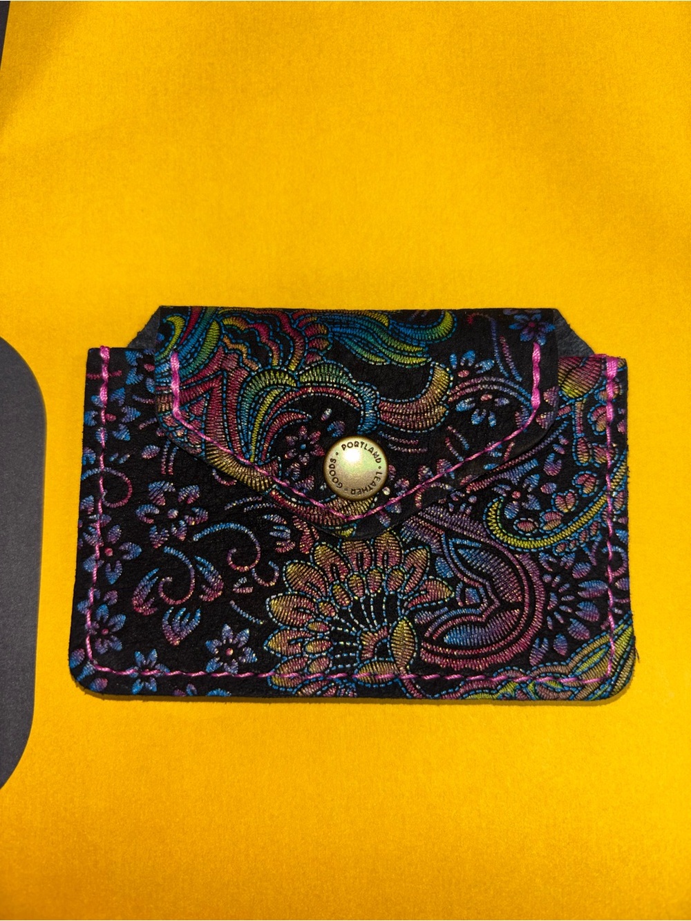 Portland Leather Lovebug Wallet Plus in Carnival - NEW